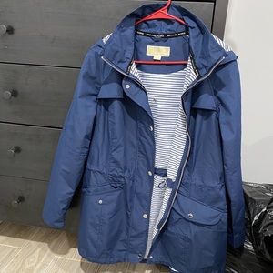 Super chic navy blue Michael Kors rain jacket